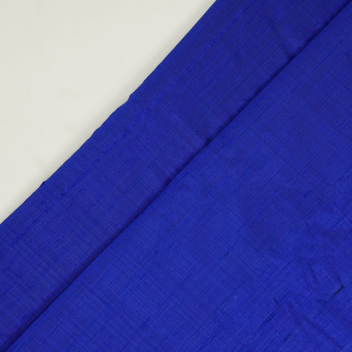 Royal Blue Raw Silk Plain Fabric