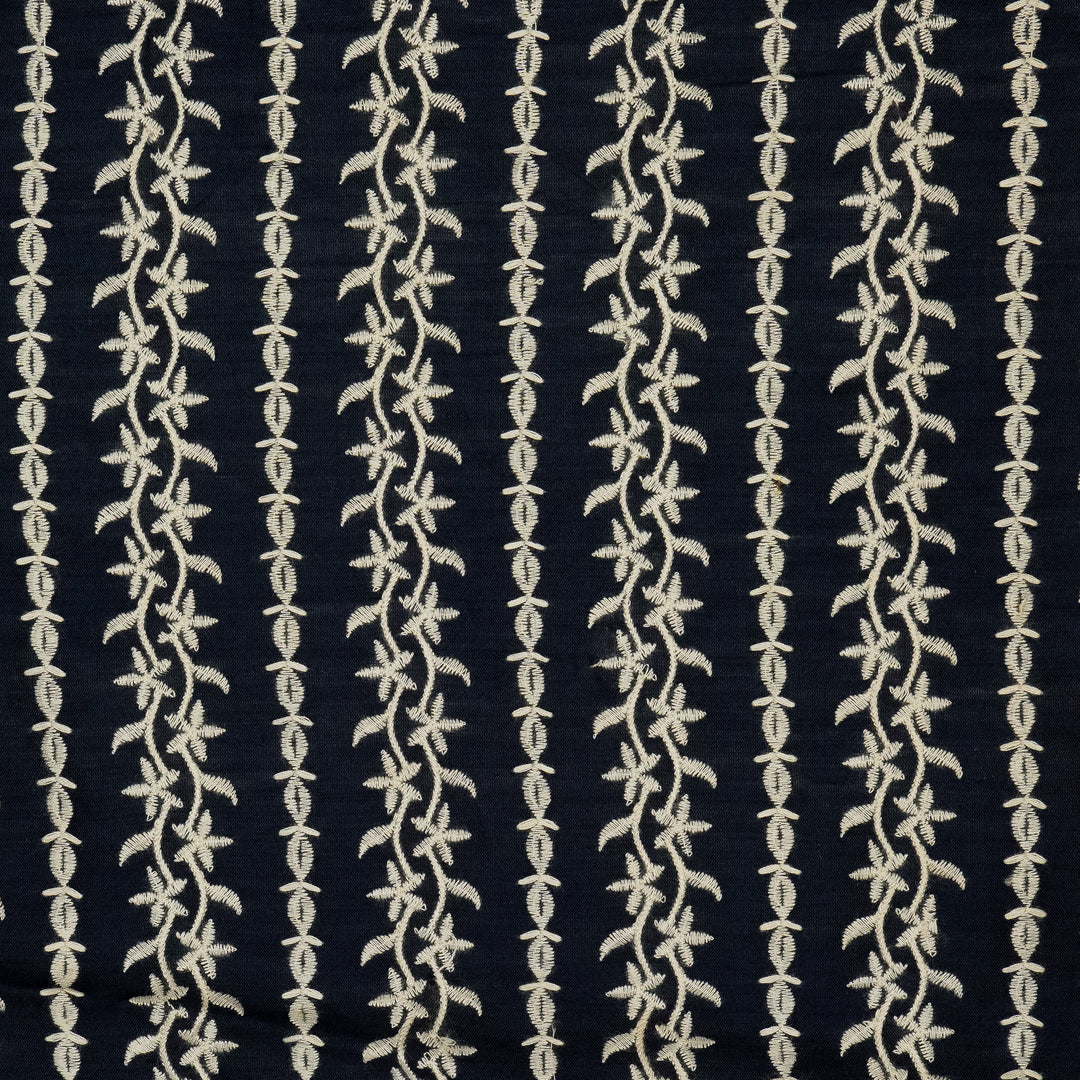 Yusra Jaal on Navy Blue Silk Chanderi