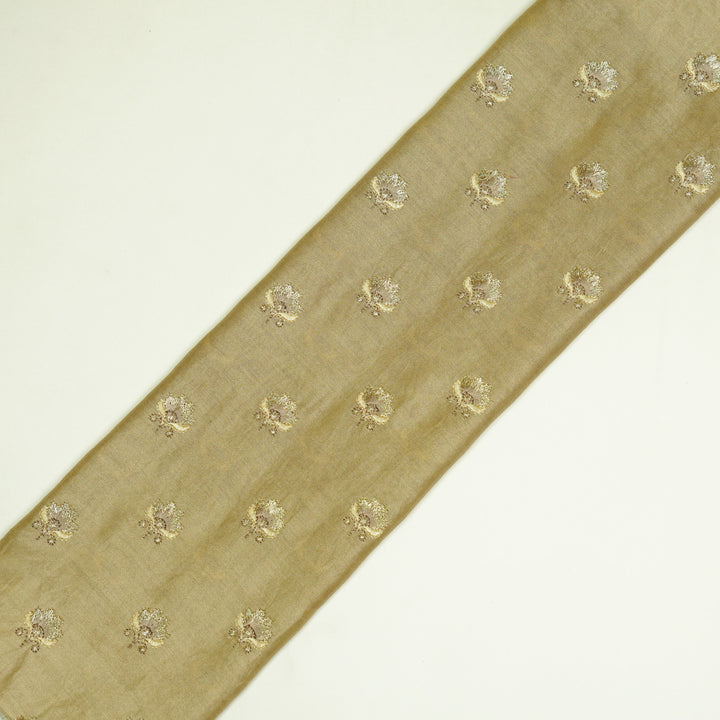 Hemika Buti on Beige Silk Chanderi Embroidered Fabric