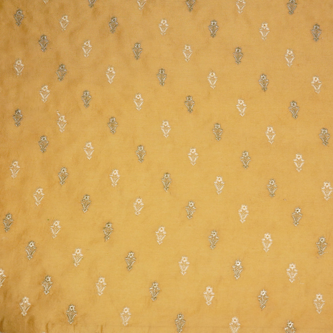 Tusha Buti on Chiku Luxe Silk Chanderi Embroidered Fabric