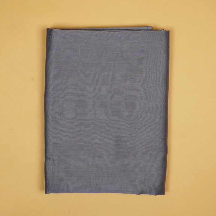 Inaya Jaal Suit fabric Set on Silk Chanderi (Unstitched)- Steel Grey