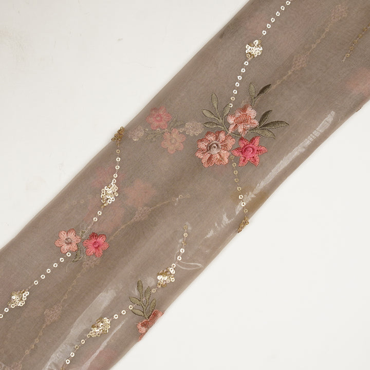 Purvai Floral Jaal on Mouse Silk Organza