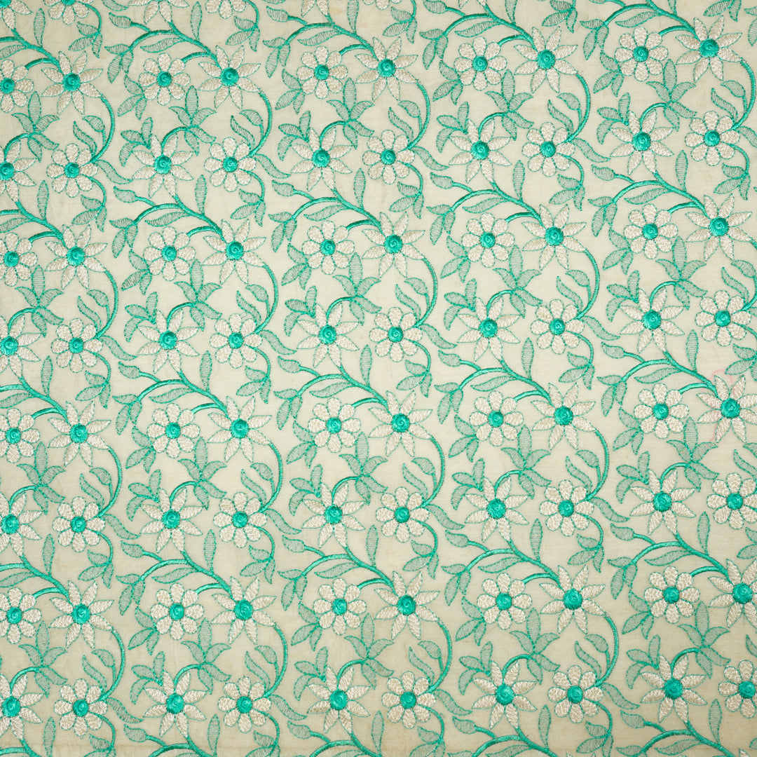 Shyamly Jaal on Sea Green Malmal