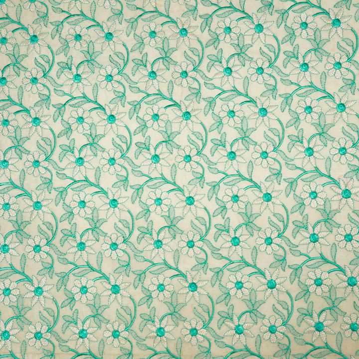 Shyamly Jaal on Sea Green Malmal