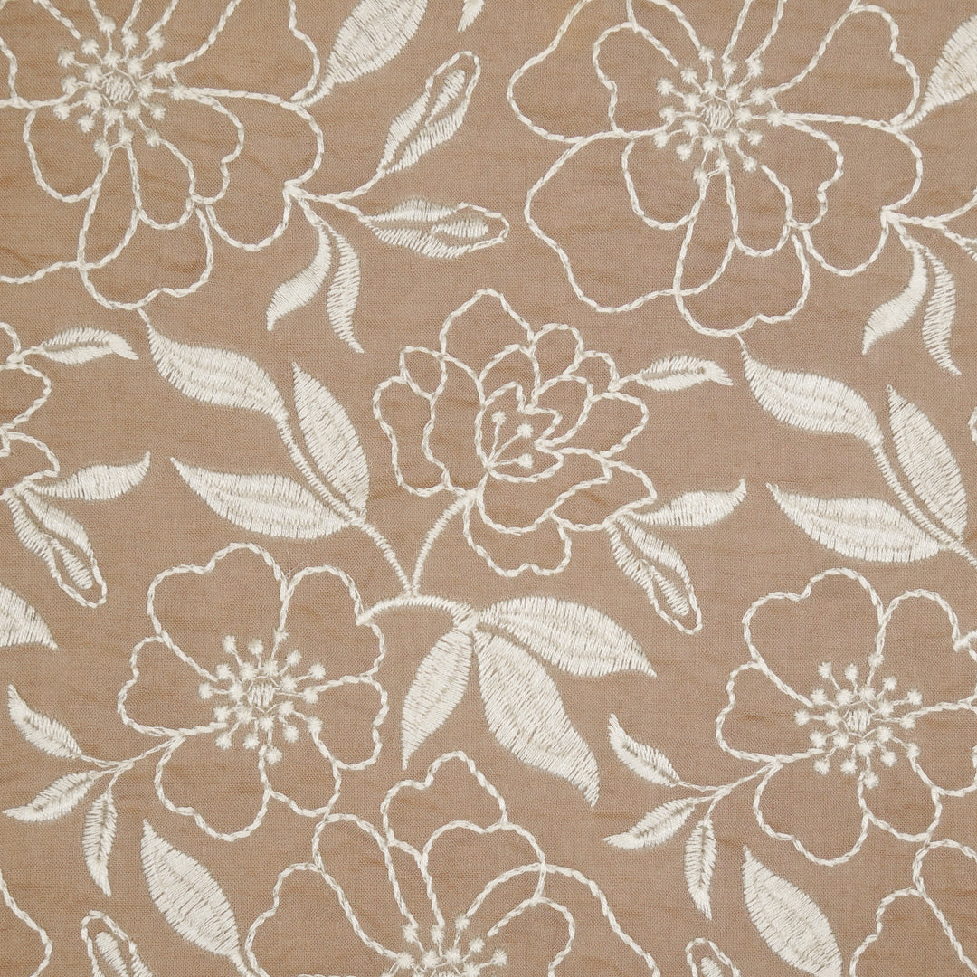 Samha Jaal on Onion Malmal Embroidered Fabric