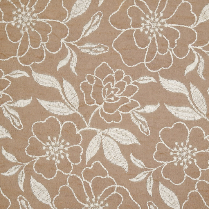 Samha Jaal on Onion Malmal Embroidered Fabric