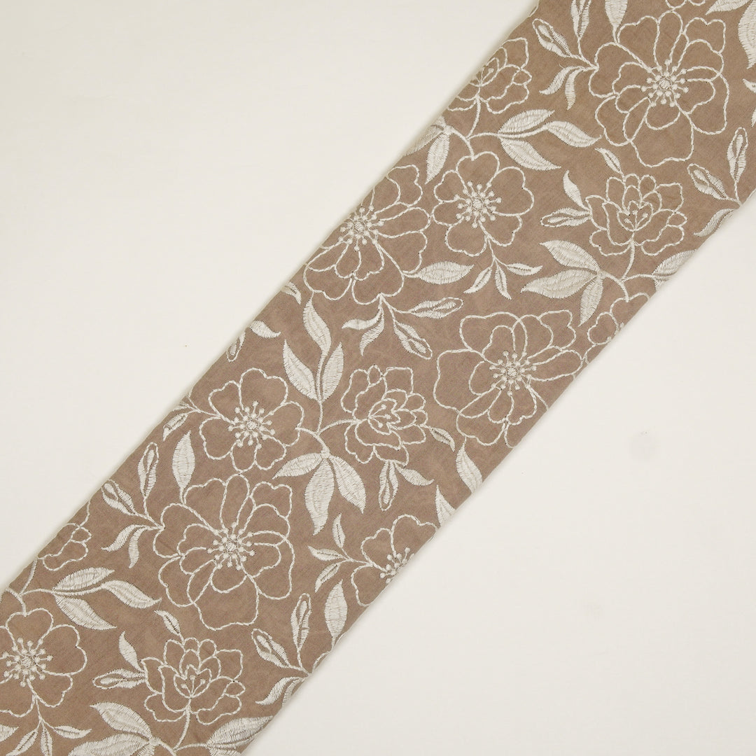 Samha Jaal on Onion Malmal Embroidered Fabric