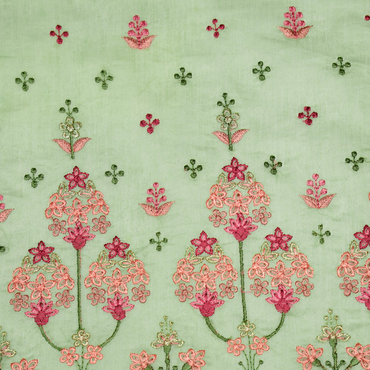 Rukhsana Buti on Sea Green Cotton Silk