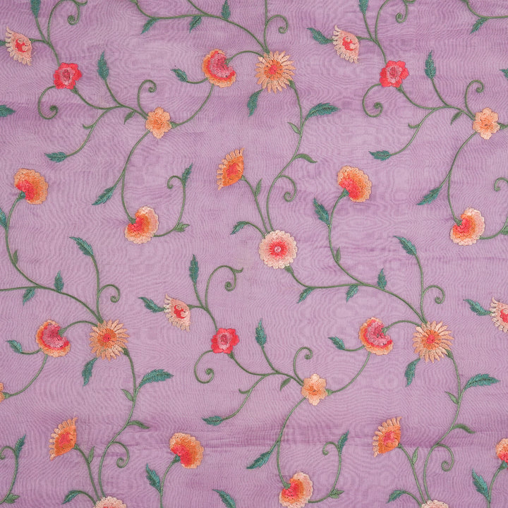 Jaishana Embroidered Saree on Lilac Silk Organza