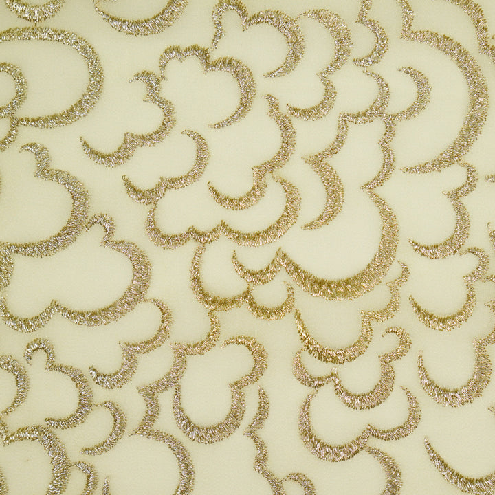 Megha Jaal on Cream Semi Georgette Embroidered Fabric