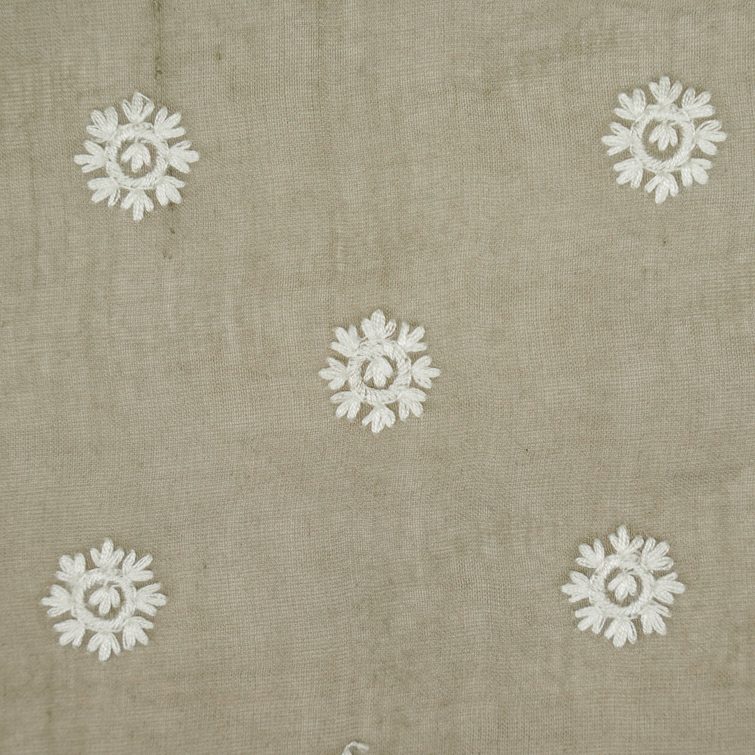 Vatsala Buti on Mouse Cotton Silk Embroidered Fabric