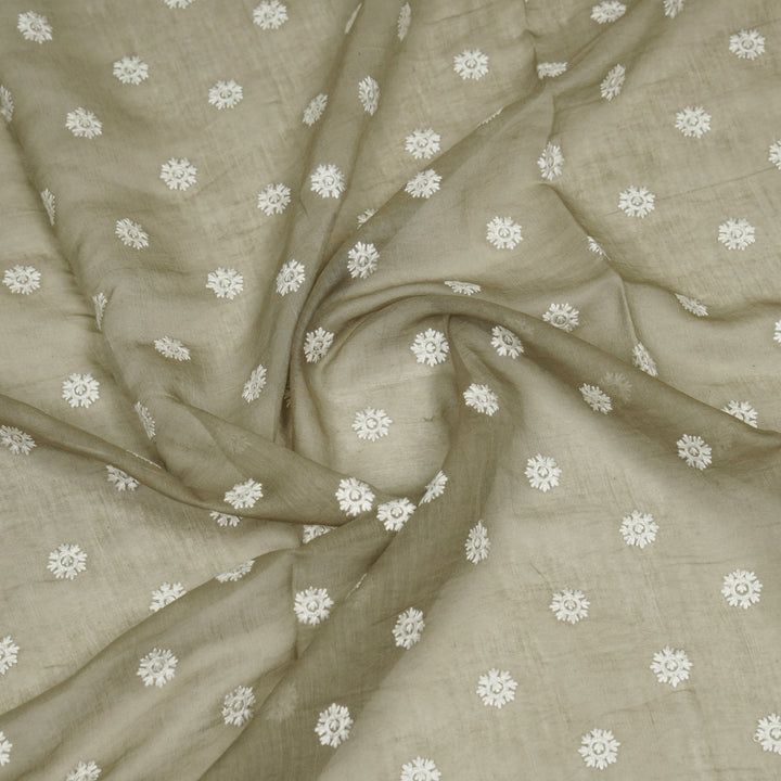 Vatsala Buti on Mouse Cotton Silk Embroidered Fabric