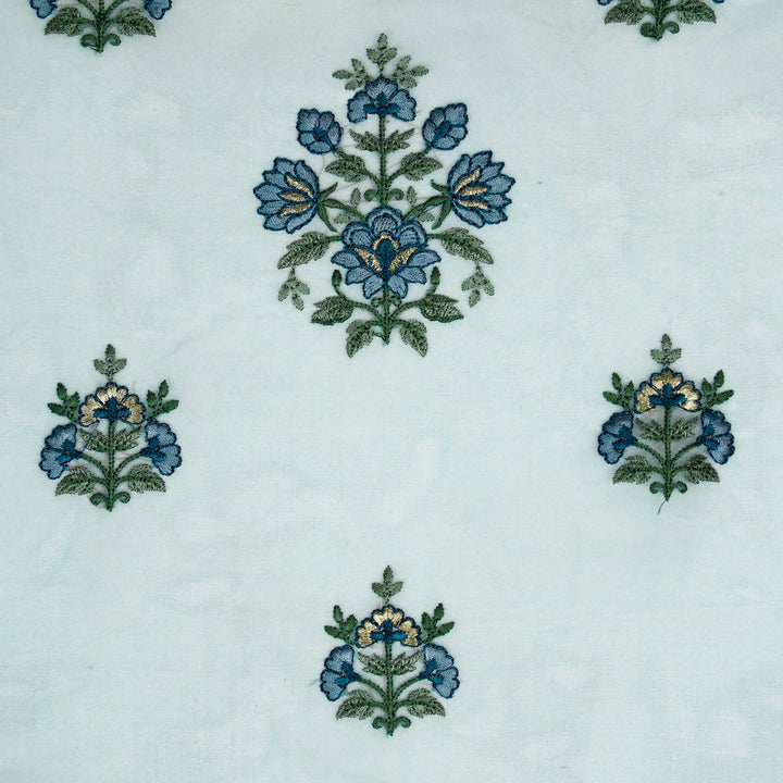 Akira Buta on Sky Blue Silk Organza