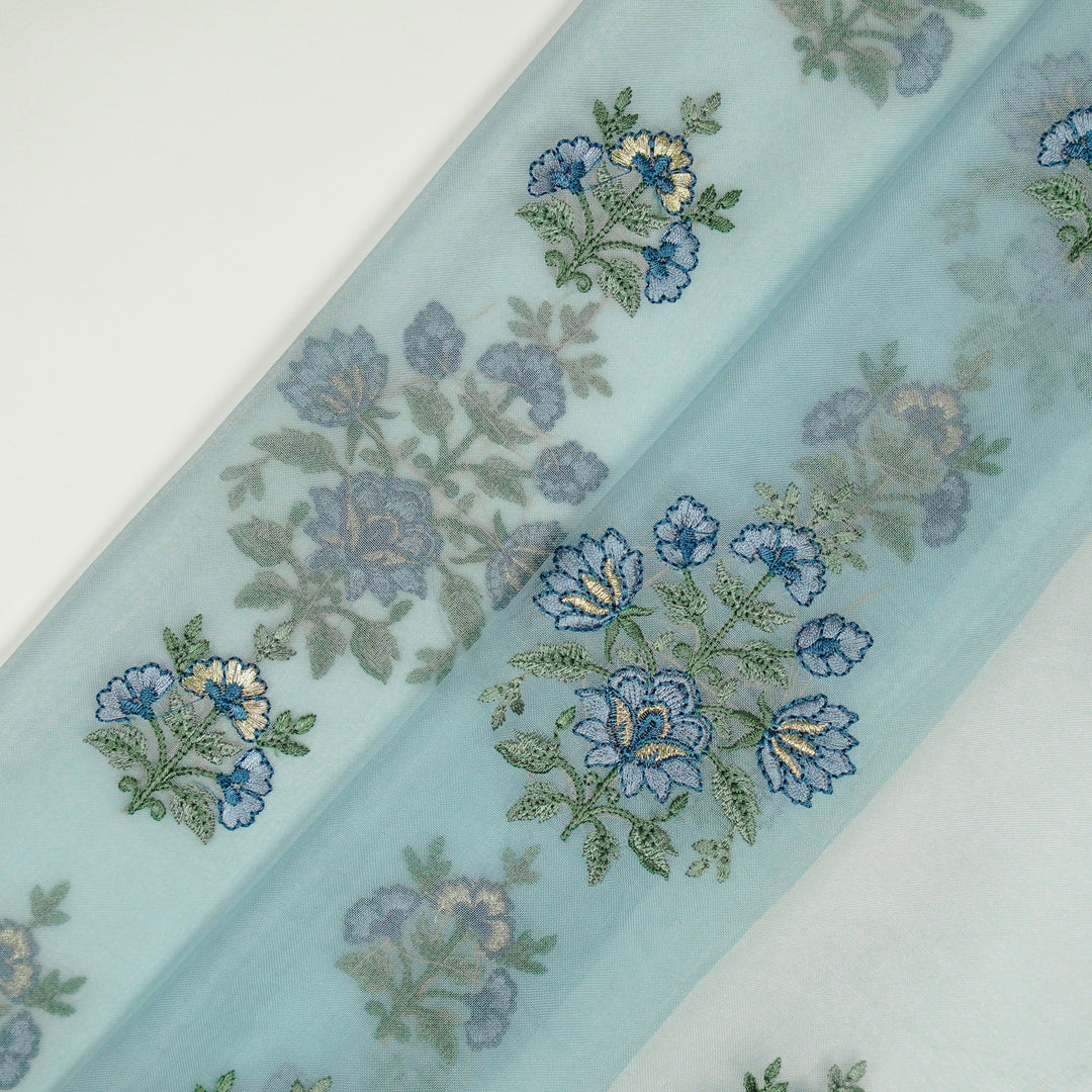 Akira Buta on Sky Blue Silk Organza