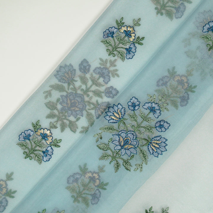 Akira Buta on Sky Blue Silk Organza