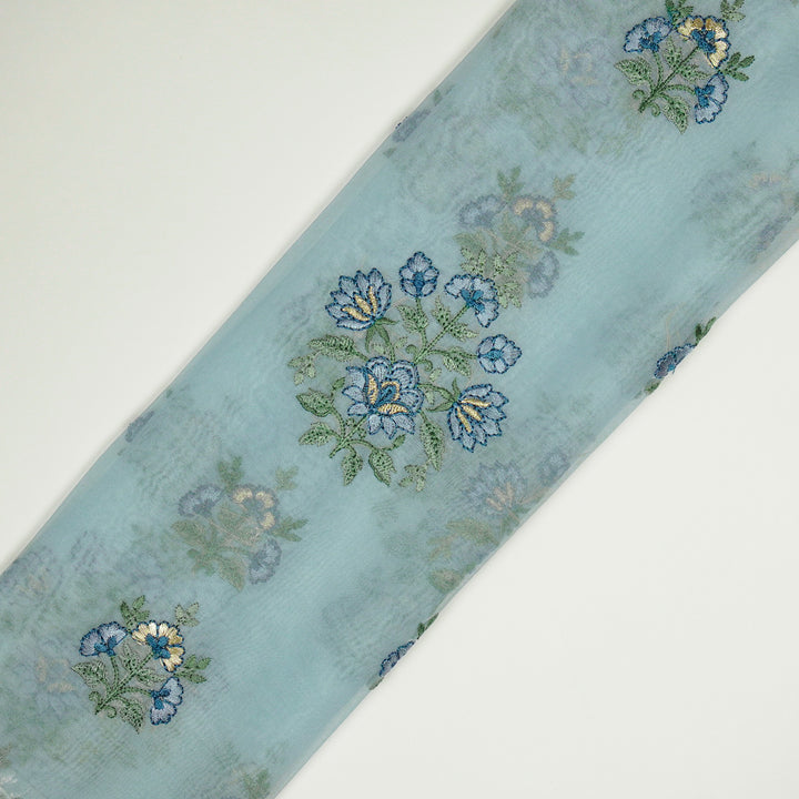 Akira Buta on Sky Blue Silk Organza