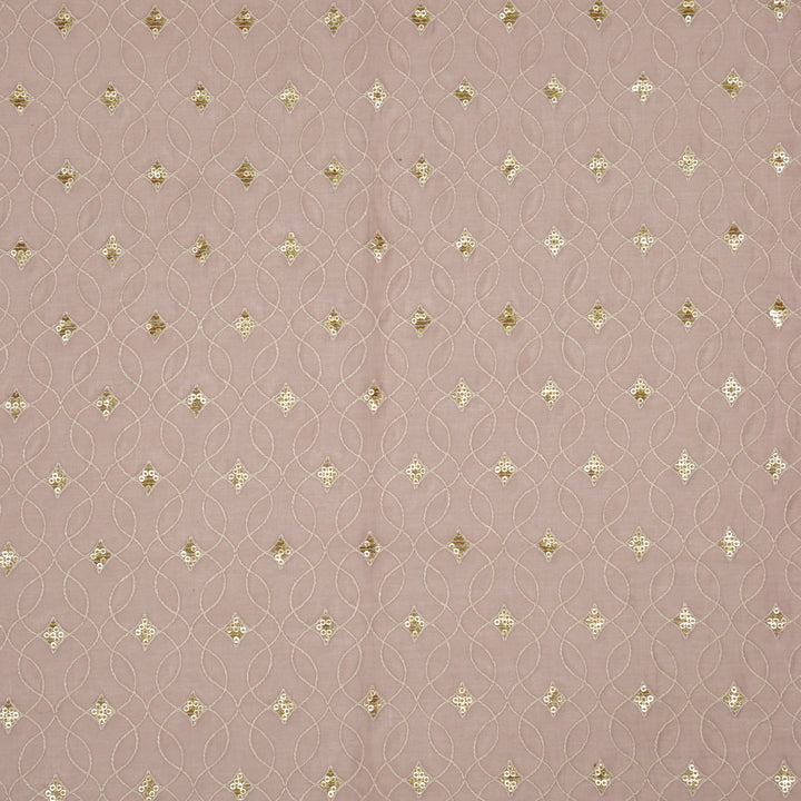 Vibha Jaal on Light Blush Cotton Silk Embroidered Fabric
