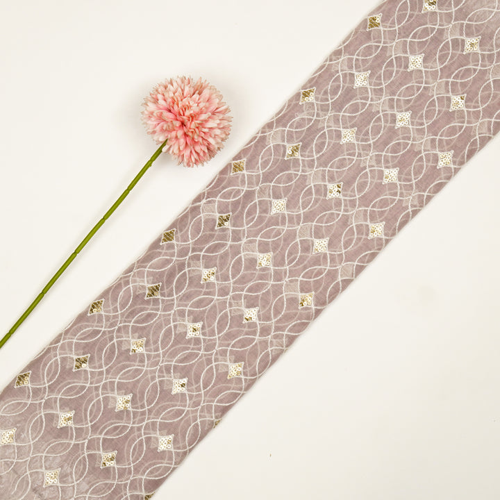 Vibha Jaal on Light Blush Cotton Silk Embroidered Fabric