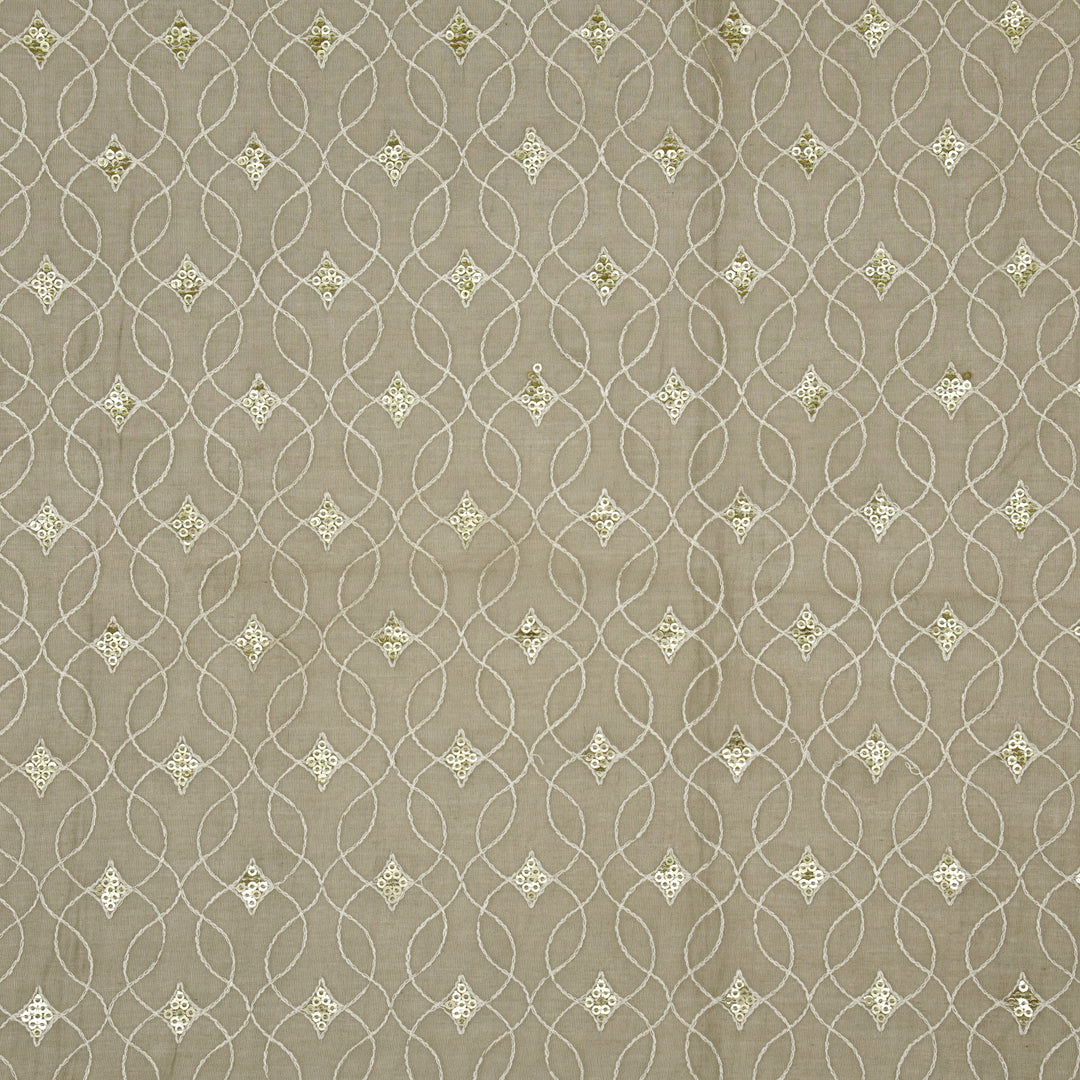Vibha Jaal on Mouse Cotton Silk Embroidered Fabric