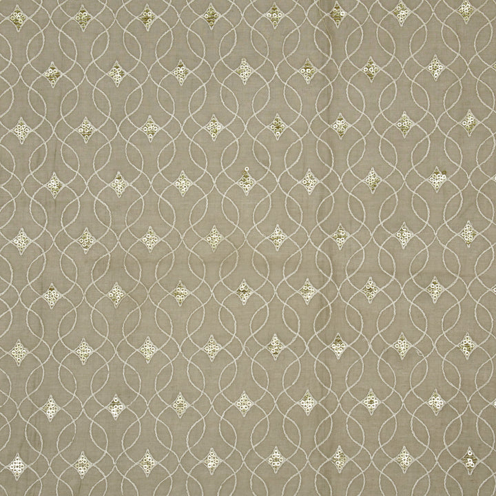 Vibha Jaal on Mouse Cotton Silk Embroidered Fabric