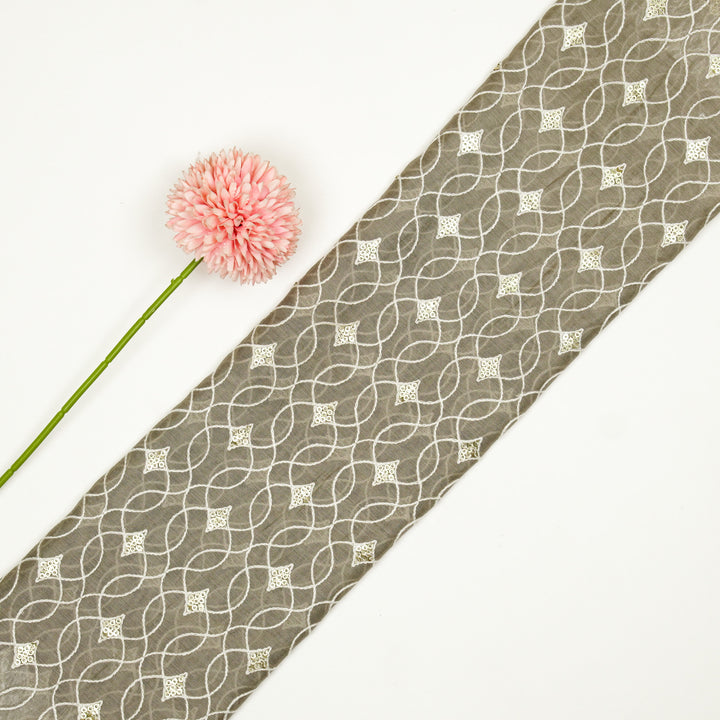 Vibha Jaal on Mouse Cotton Silk Embroidered Fabric