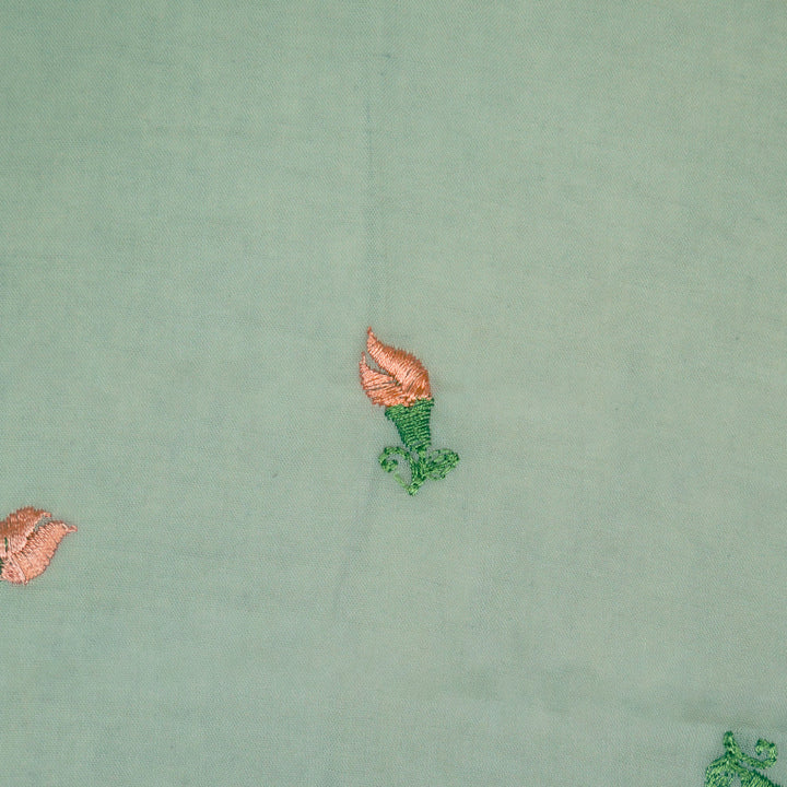 Aria Small Buti on Grey Malmal Embroidered Fabric