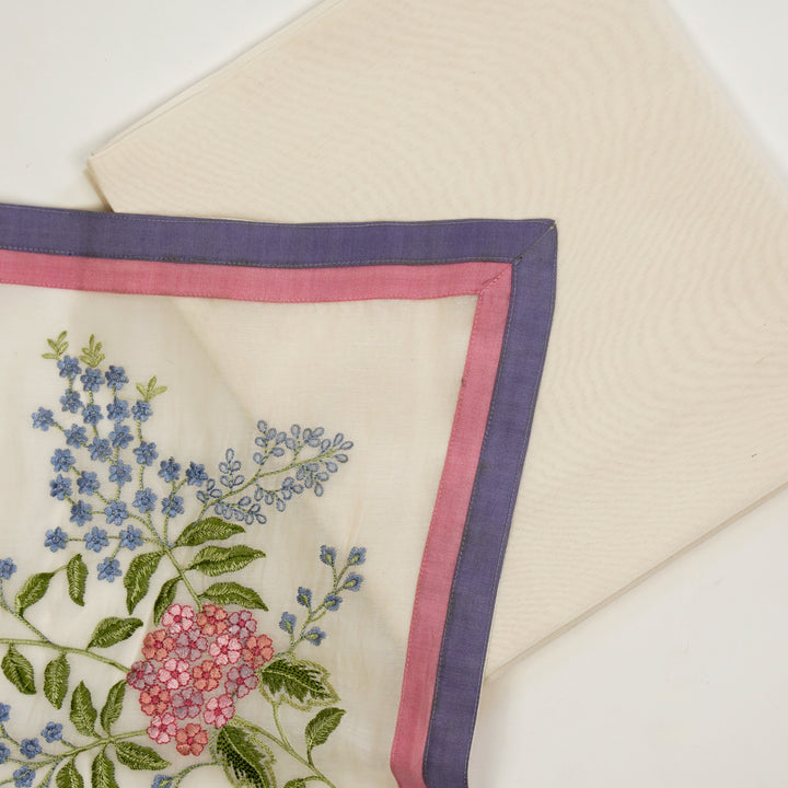 Ameya Embroidered Saree on Ivory Cotton Silk