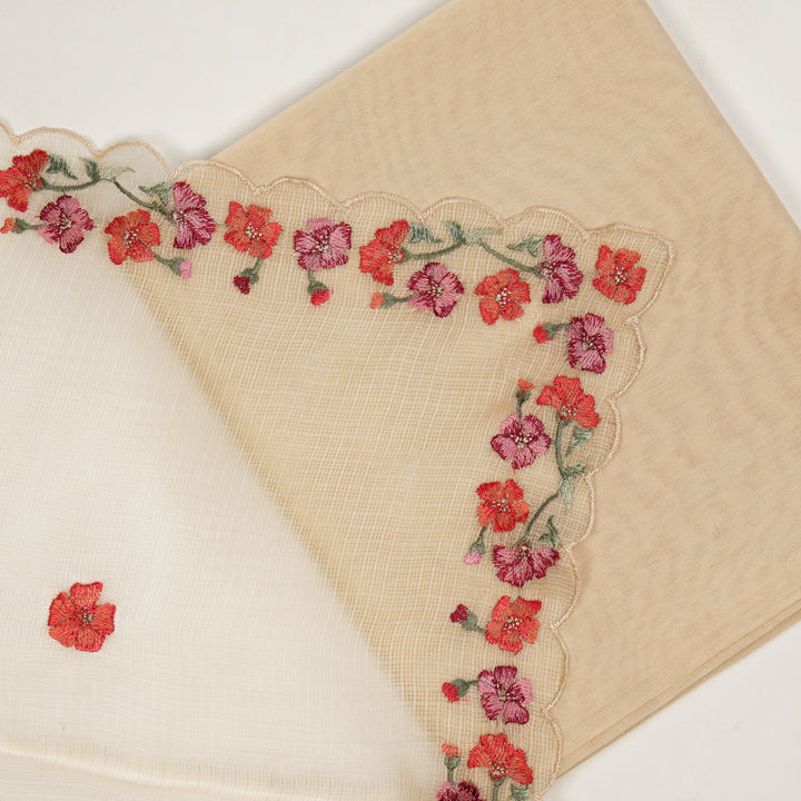 Urmi Embroidered Saree on Cream Silk Kota