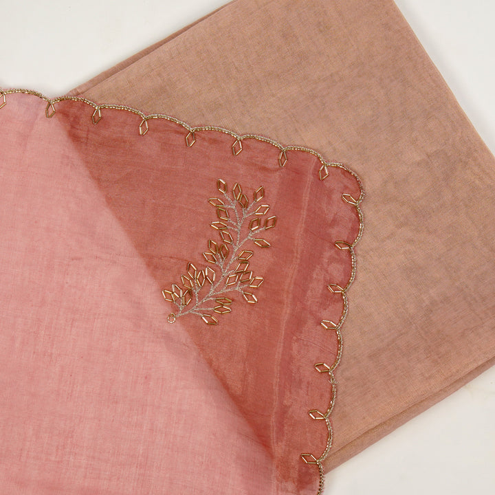 Chinmayi Embroidered Saree on Onion Cotton Tissue