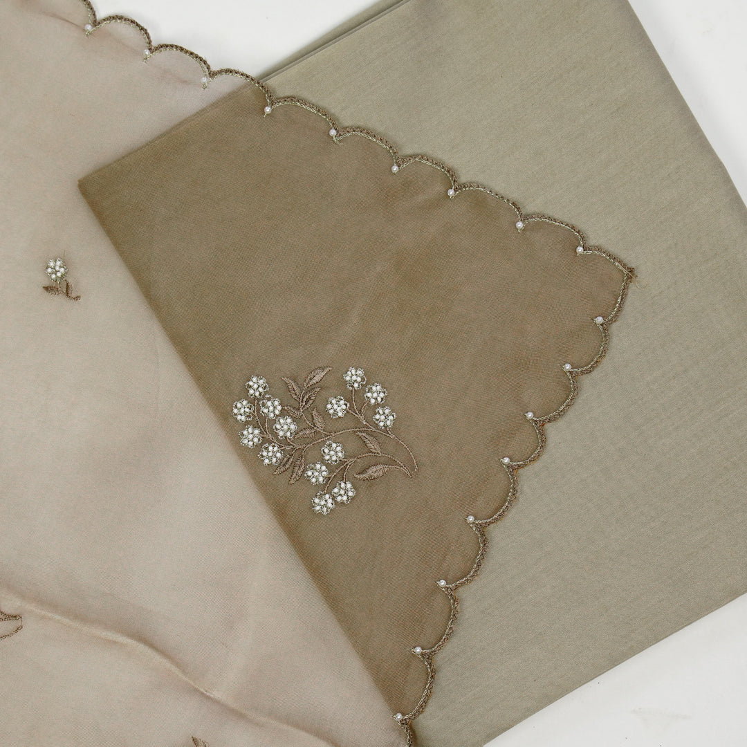 Tamaya Embroidered Saree on Mouse Pure Silk Organza