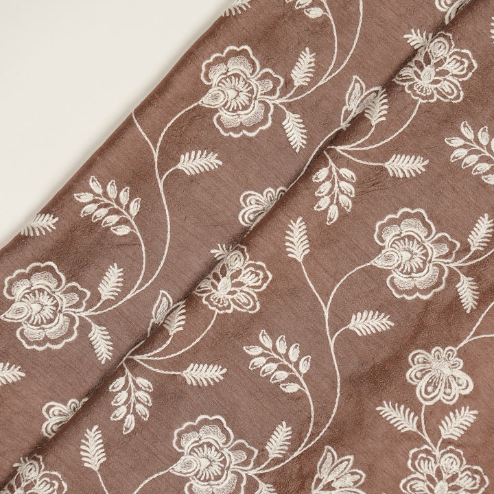 Prisha Jaal on Onion Dola Silk Embroidered Fabric