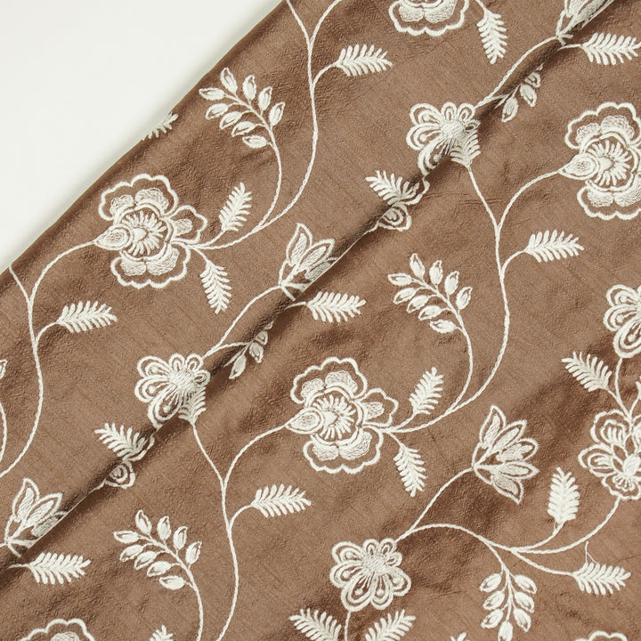 Prisha Jaal on Mouse Dola Silk Embroidered Fabric