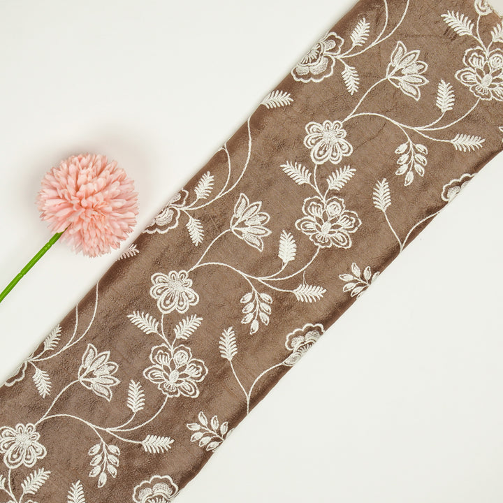 Prisha Jaal on Mouse Dola Silk Embroidered Fabric