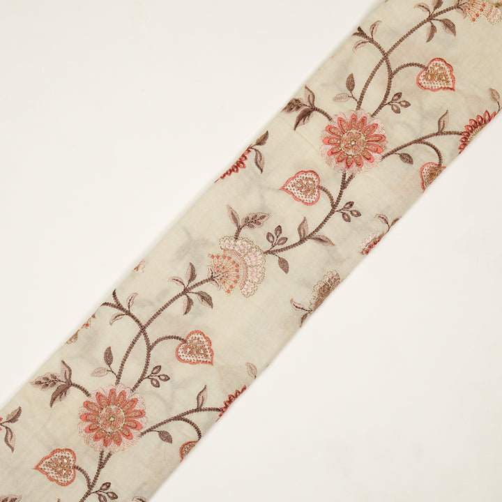 Wardah Jaal on Cream Malmal Embroidered Fabric