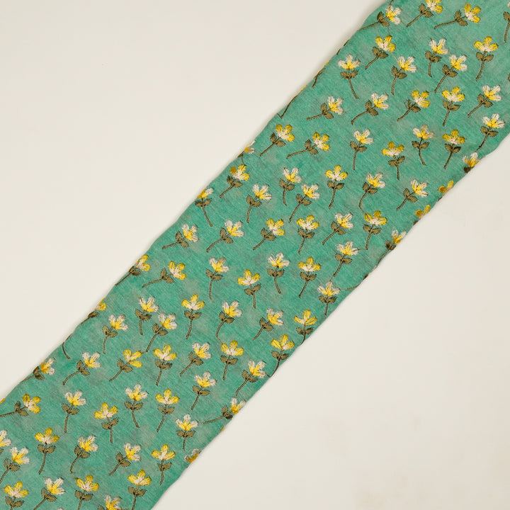 Varsha Buti on Persian/Green Cotton Linen Embroidered Fabric