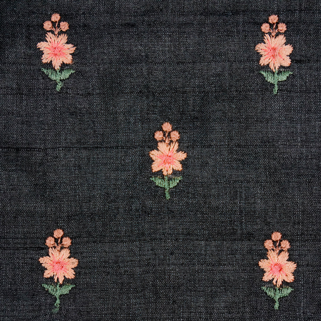 Adila Buti on Black Tussar Silk