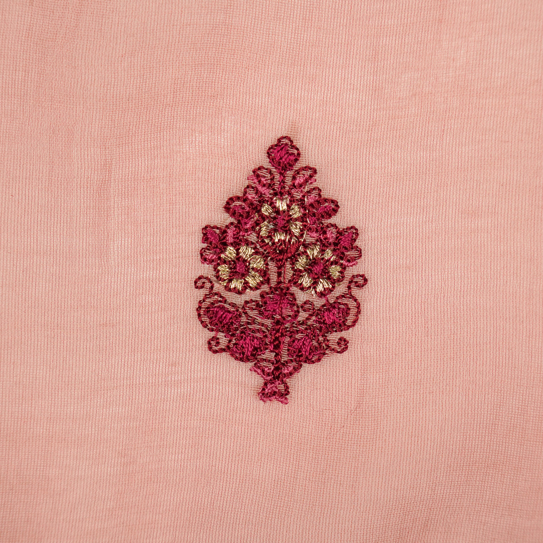 Lavika Buti on Gajari Cotton Silk Embroidered Fabric