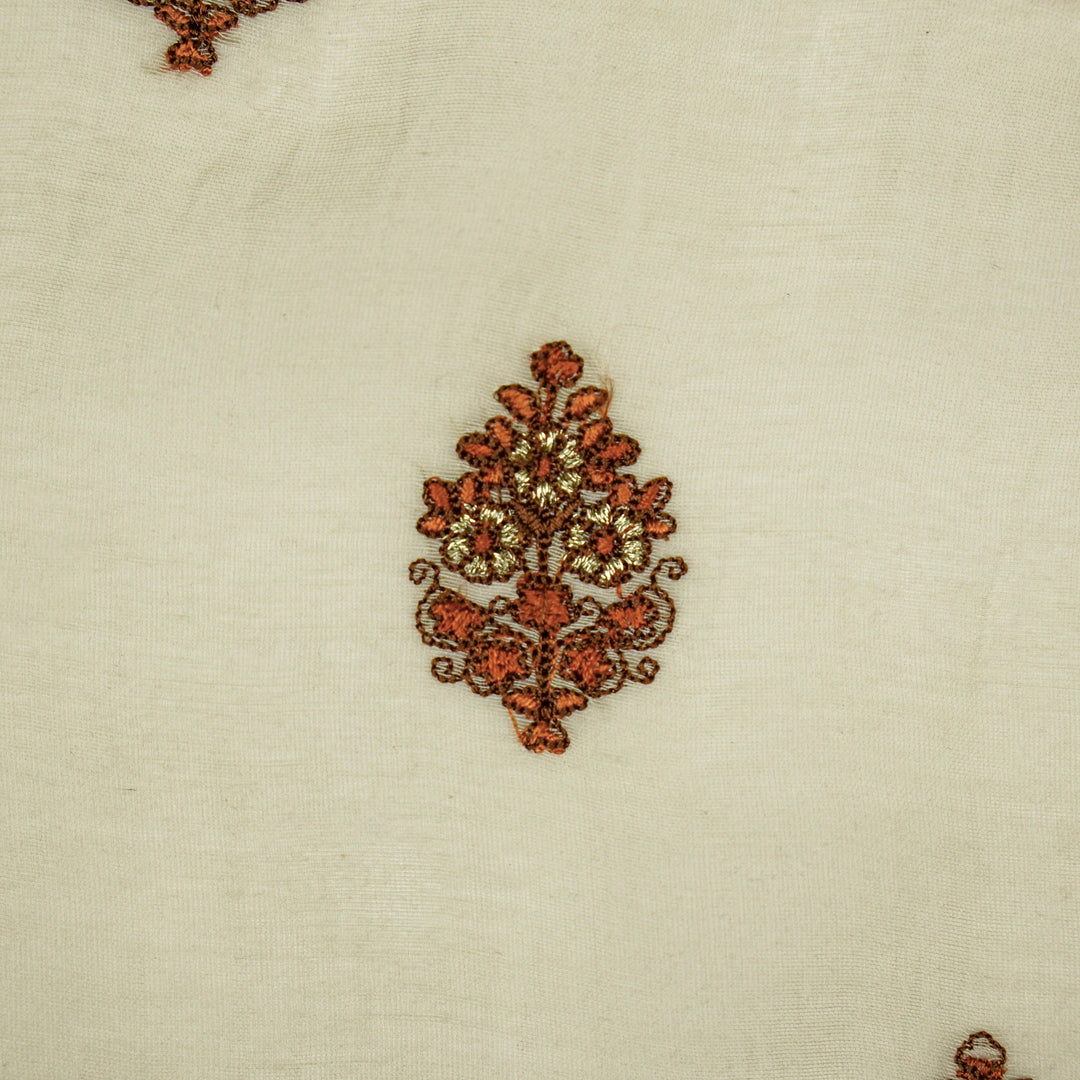 Lavika Buti on Cream Cotton Silk Embroidered Fabric