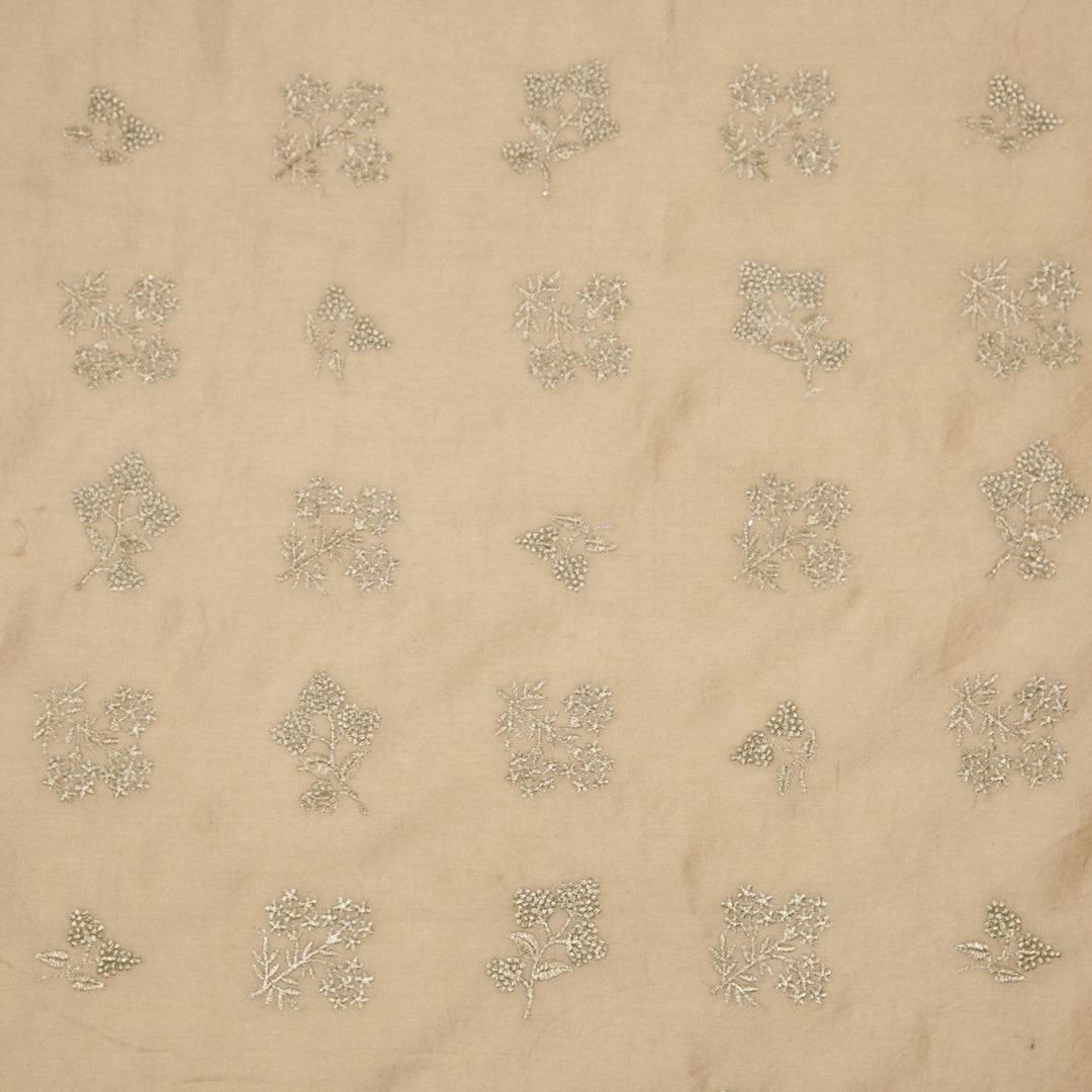 Lubna Buta Buti Mixture on Blush Silk Chanderi Embroidered Fabric