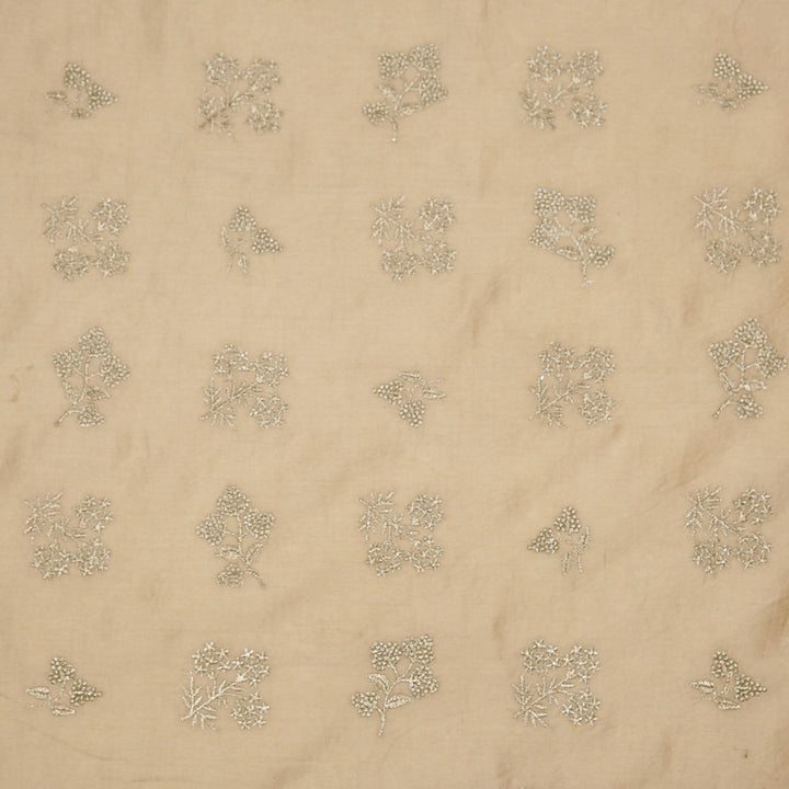 Lubna Buta Buti Mixture on Blush Silk Chanderi Embroidered Fabric