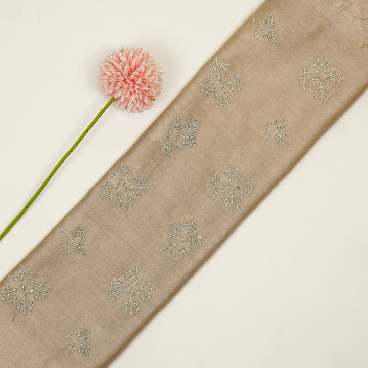 Lubna Buta Buti Mixture on Blush Silk Chanderi Embroidered Fabric