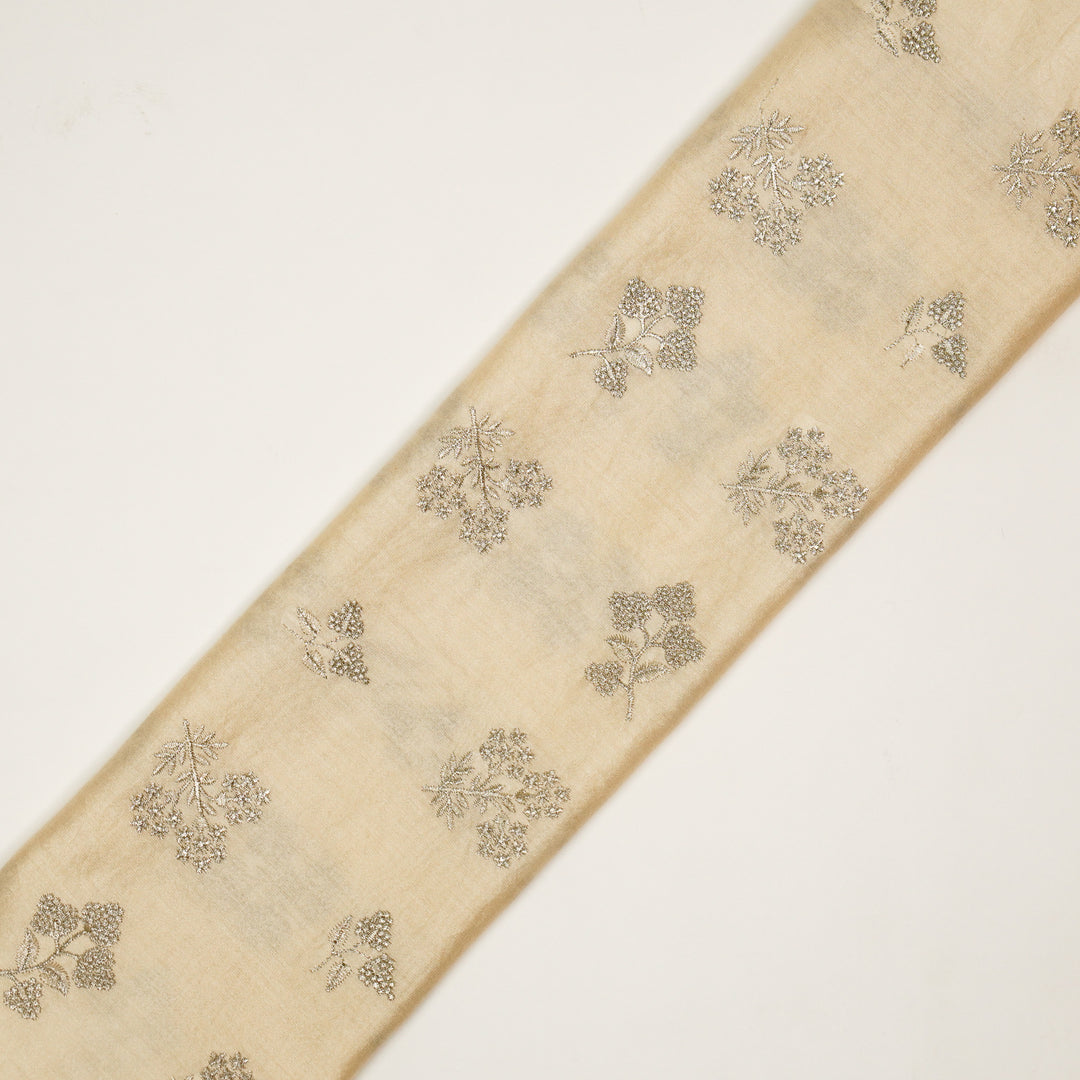 Lubna Buta Buti Mixture on Cream Silk Chanderi Embroidered Fabric