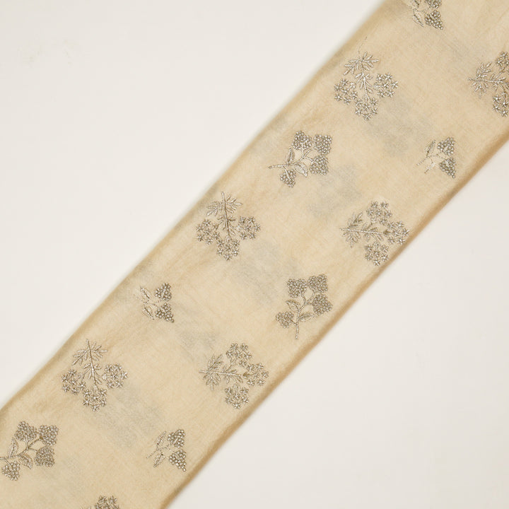 Lubna Buta Buti Mixture on Cream Silk Chanderi Embroidered Fabric