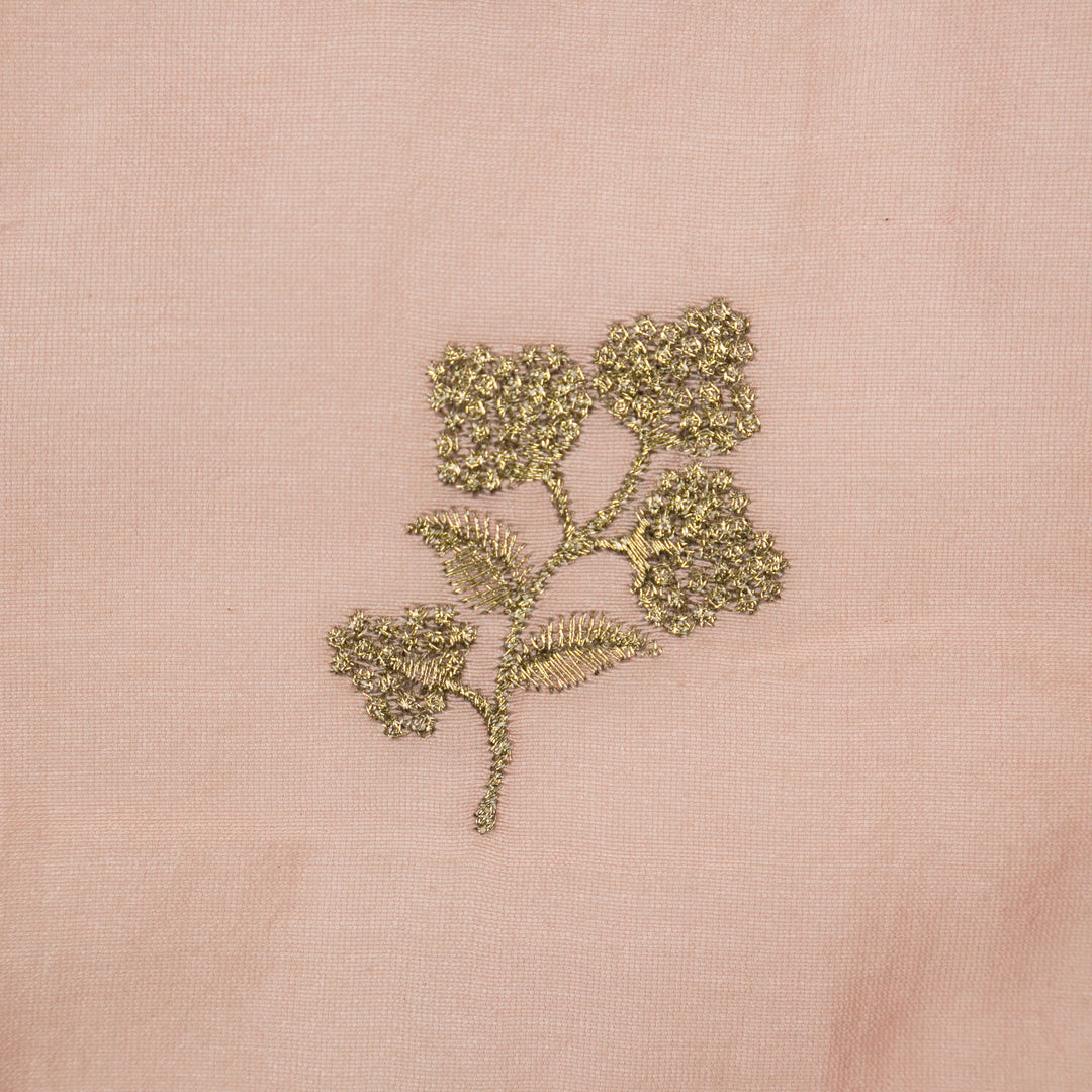 Lubna Buta Buti Mixture on Baby Pink Silk Chanderi Embroidered Fabric