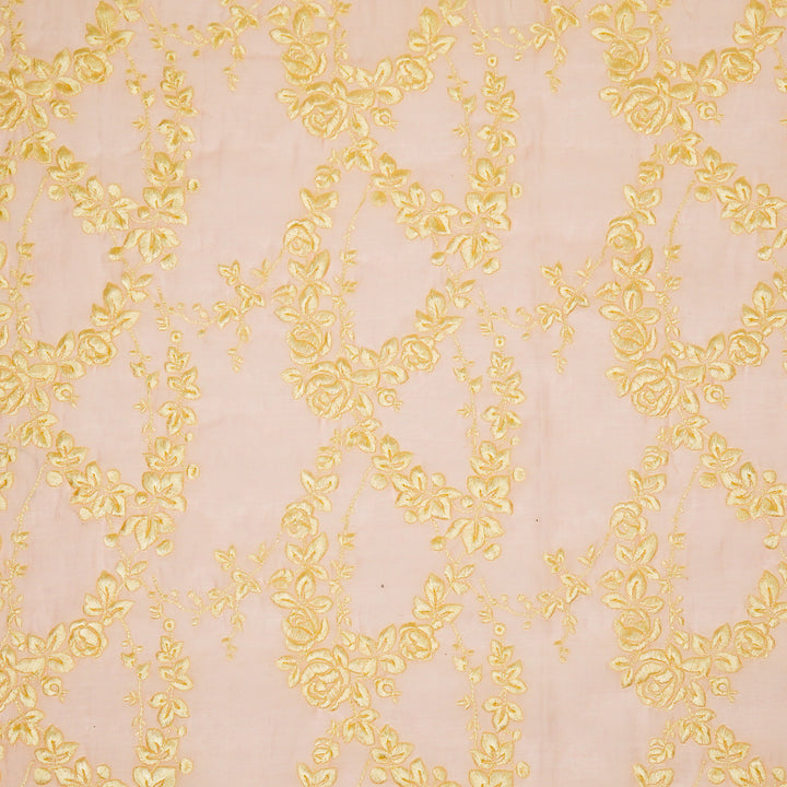 Nismah Jaal on Pink Cotton Silk Embroidered Fabric