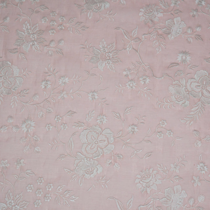 Aadishree Jaal on Light Peach Cotton Silk Embroidered Fabric