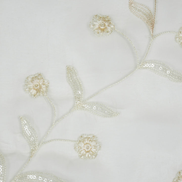 Navya Jaal on Cream Silk Organza Embroidered Fabric