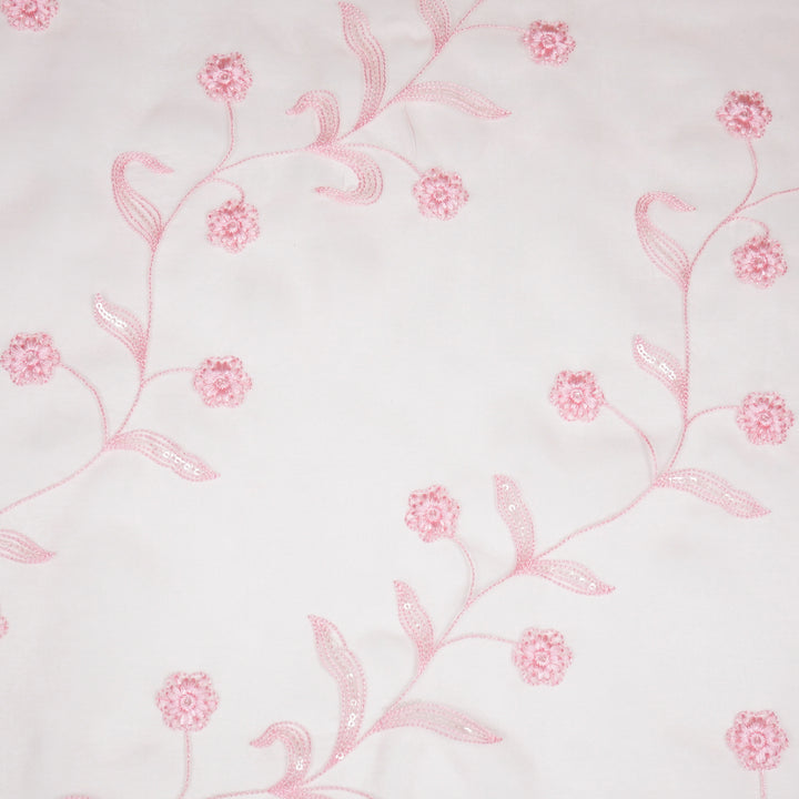 Navya Jaal on Blush Silk Organza Embroidered Fabric