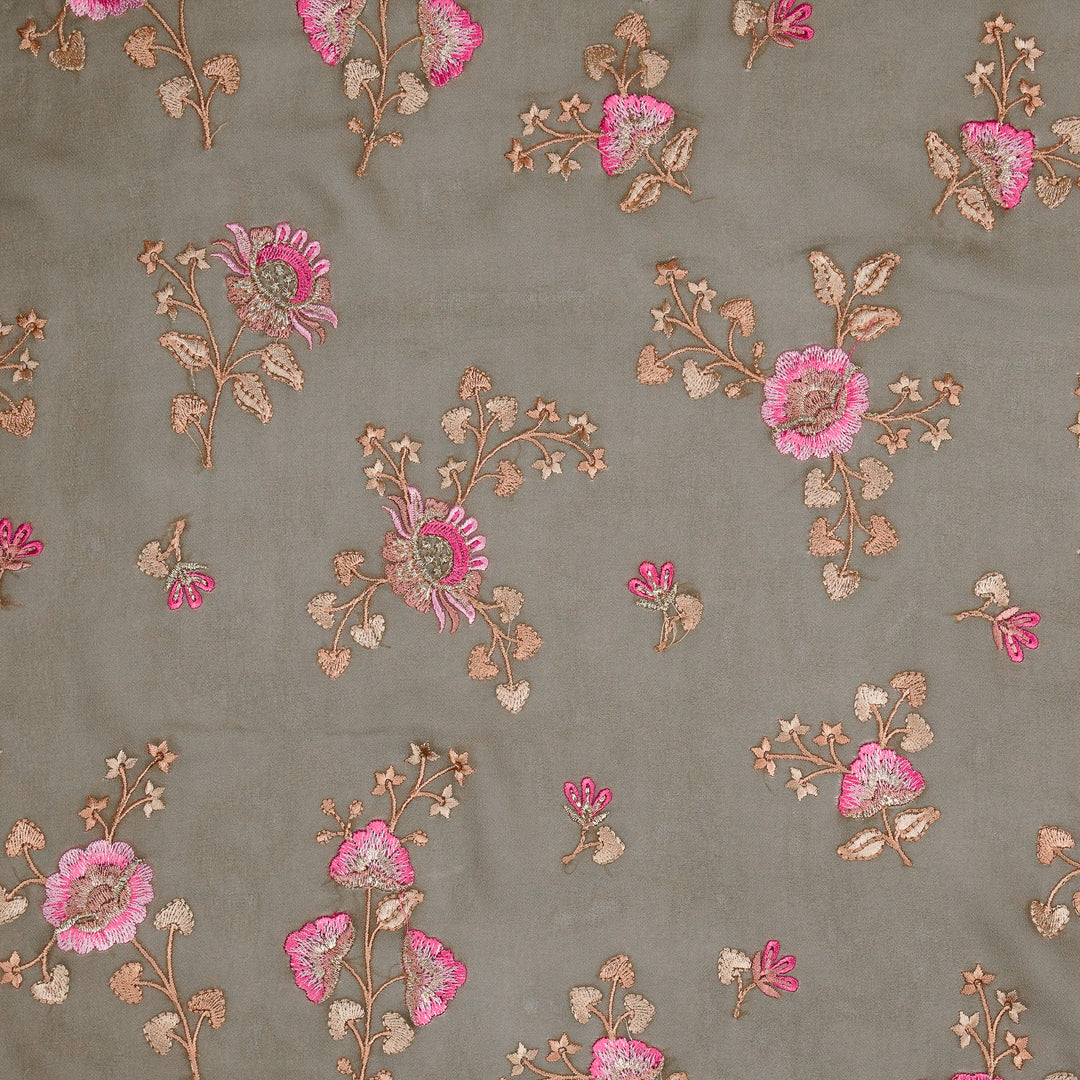 Maitri Floral Jaal on Mouse Georgette