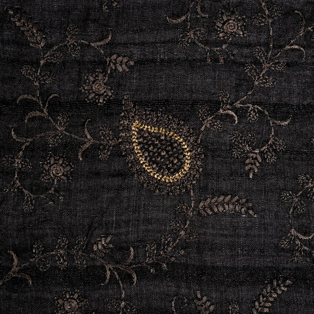 Salma Jaal on Charcoal Tussar Silk